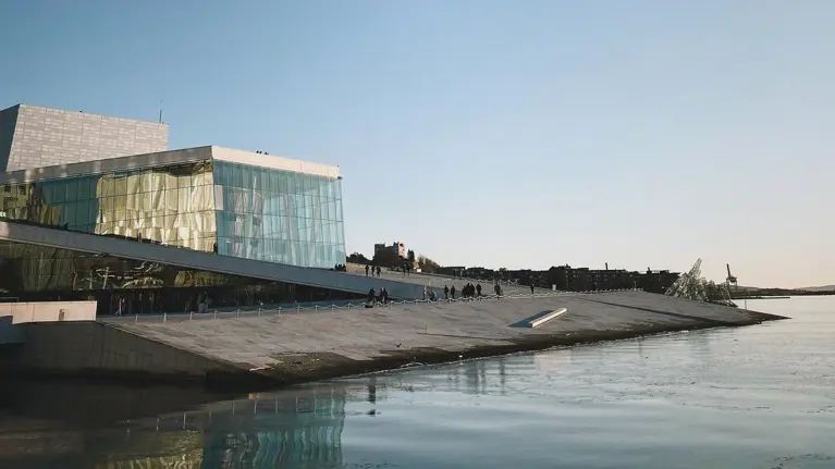 modern builidng on the shore