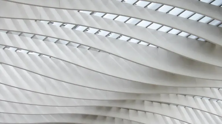 Hong Hong terminal's curved roof design